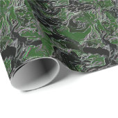 Papier Cadeau Camo vert (Coin rond)