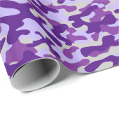Papier Cadeau Camo violet (Coin rond)