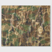 Papier Cadeau Camouflage à balais Camo Chasse Pêche Modérée (Plat)