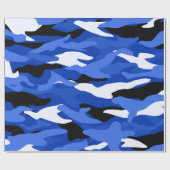 Papier Cadeau Camouflage bleu (Plat)