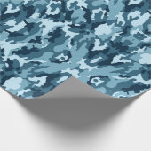 Papier Cadeau Camouflage bleu amusant et aux formes uniques (Coin)
