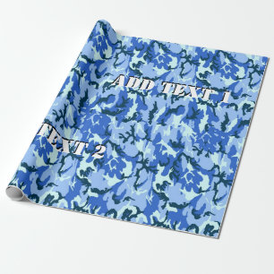 Papier Cadeau Camouflage bleu Arrière - plan militaire