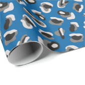 Papier cadeau camouflage bleu / Impression d'anima (Coin rond)