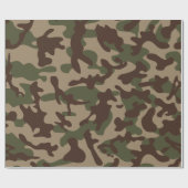 Papier Cadeau Camouflage Bois Profond (Plat)