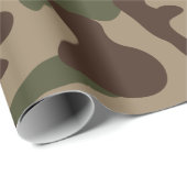 Papier Cadeau Camouflage Bois Profond (Coin rond)