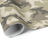 Papier Cadeau Camouflage Camo Brown (Coin rond)