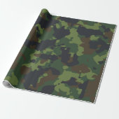 Papier Cadeau Camouflage Camo Green Armée de Forêt Militaire (Déroulé)