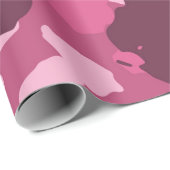Papier Cadeau Camouflage Camo Pink (Coin rond)
