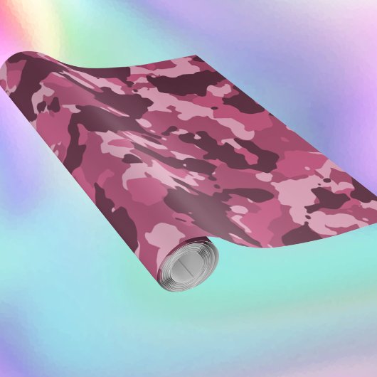 Papier Cadeau Camouflage Camo Pink