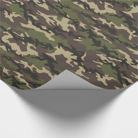 Papier Cadeau Camouflage Camo Vert (Coin)