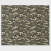 Papier Cadeau Camouflage Camo Vert (Plat)