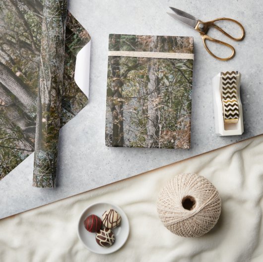 Papier Cadeau Camouflage Camouflage d'arbre forestier Nature Cha (Artisanat)