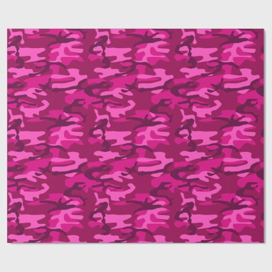 Papier Cadeau Camouflage Camouflage Fuchsia rose chaud Motif (Plat)