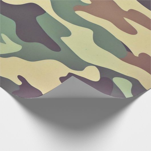 Papier Cadeau Camouflage classique en bois (Coin)