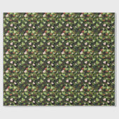 Papier Cadeau Camouflage Cœur Vert (Plat)