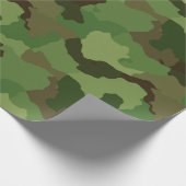 Papier Cadeau Camouflage de bois amusant aux formes plus larges (Coin)