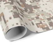 Papier Cadeau Camouflage de Digitals de style de désert (Coin rond)