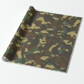 Papier Cadeau Camouflage de forêt  (Déroulé)