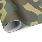 Papier Cadeau Camouflage de forêt  (Coin rond)