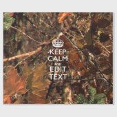 Papier Cadeau Camouflage Deep Woods Restez Calme Ayez Votre Text (Plat)