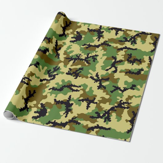Papier Cadeau Camouflage des bois (Déroulé)