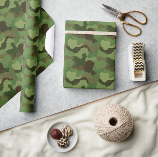 Papier Cadeau Camouflage des Verts et des Browns de l'Armée (Artisanat)