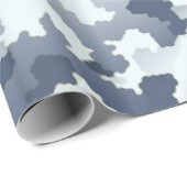 Papier Cadeau Camouflage d'hiver (Coin rond)