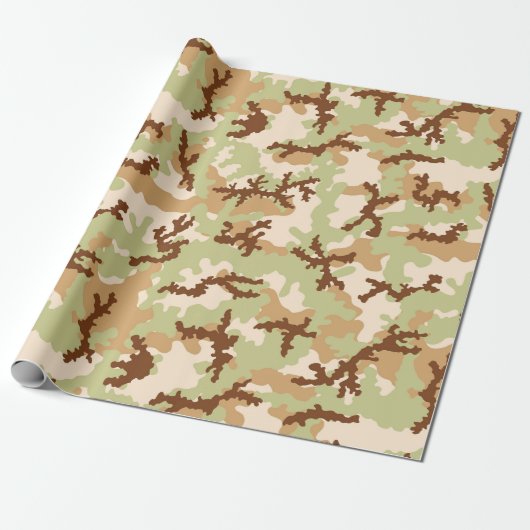 Papier Cadeau Camouflage du désert (Déroulé)