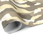 Papier Cadeau Camouflage du désert (Coin rond)