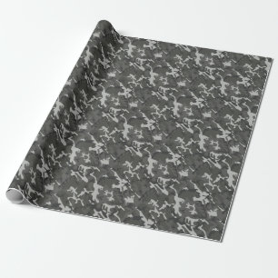 Papier Cadeau Camouflage extérieur moderne Grey Camo