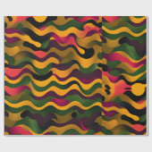 Papier Cadeau Camouflage Femme rose verte Motif arc-en-ciel (Plat)