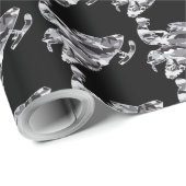 Papier Cadeau Camouflage Gray Snowmobile (Coin rond)