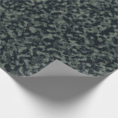 Papier Cadeau Camouflage gris foncé, vert et noir (Coin)