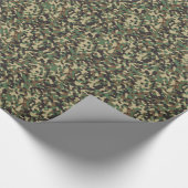 Papier Cadeau Camouflage militaire Brown en bois Tan Vert (Coin)