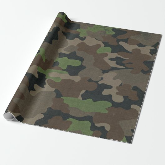 Papier Cadeau Camouflage militaire inspiré Tactique Extérieur (Déroulé)
