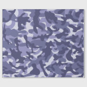 Papier Cadeau Camouflage Navy Violet (Plat)