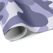 Papier Cadeau Camouflage Navy Violet (Coin rond)