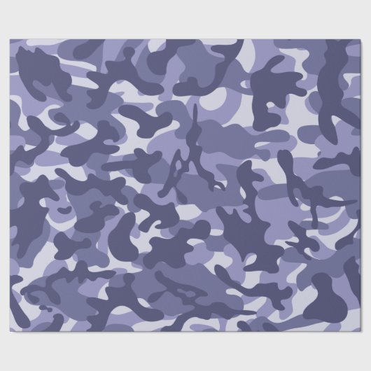 Papier Cadeau Camouflage Navy Violet (Couture)