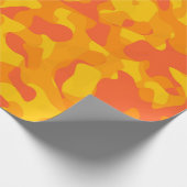 Papier Cadeau Camouflage orange jaune Motif d'impression (Coin)