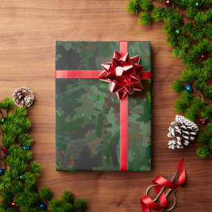 Papier Cadeau Camouflage Pixels Woods