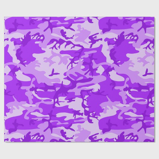 Papier Cadeau Camouflage pourpre (Plat)