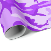 Papier Cadeau Camouflage pourpre (Coin rond)