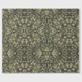 Papier Cadeau Camouflage quatre couleurs amusant (Plat)