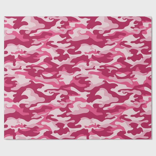 Papier Cadeau Camouflage rose (Plat)