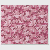 Papier Cadeau Camouflage rose (Plat)
