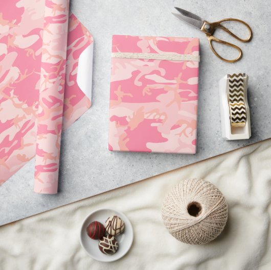 Papier Cadeau Camouflage rose, Armée (Artisanat)