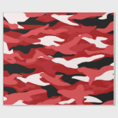 Papier Cadeau Camouflage rouge (Plat)