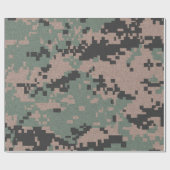 Papier Cadeau Camouflage vert (Plat)