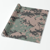 Papier Cadeau Camouflage vert (Déroulé)