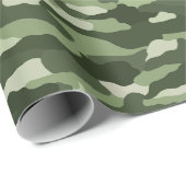 Papier Cadeau Camouflage vert (Coin rond)
